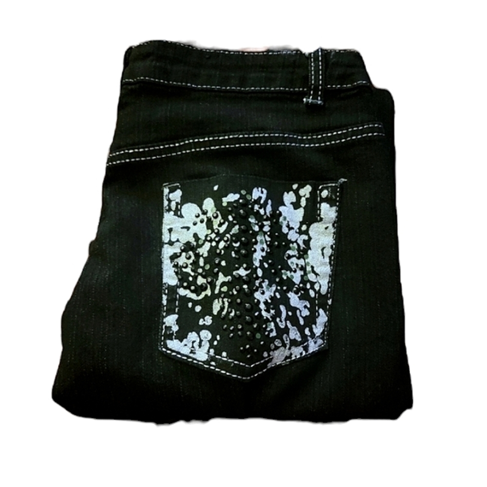 Women's Black Studded Jeans